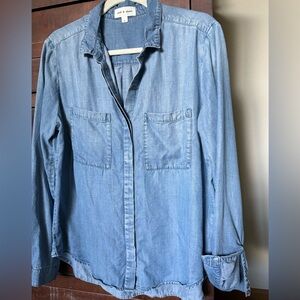 Cloth & Stone Light Blue Denim Shirt - Women's Button-Up